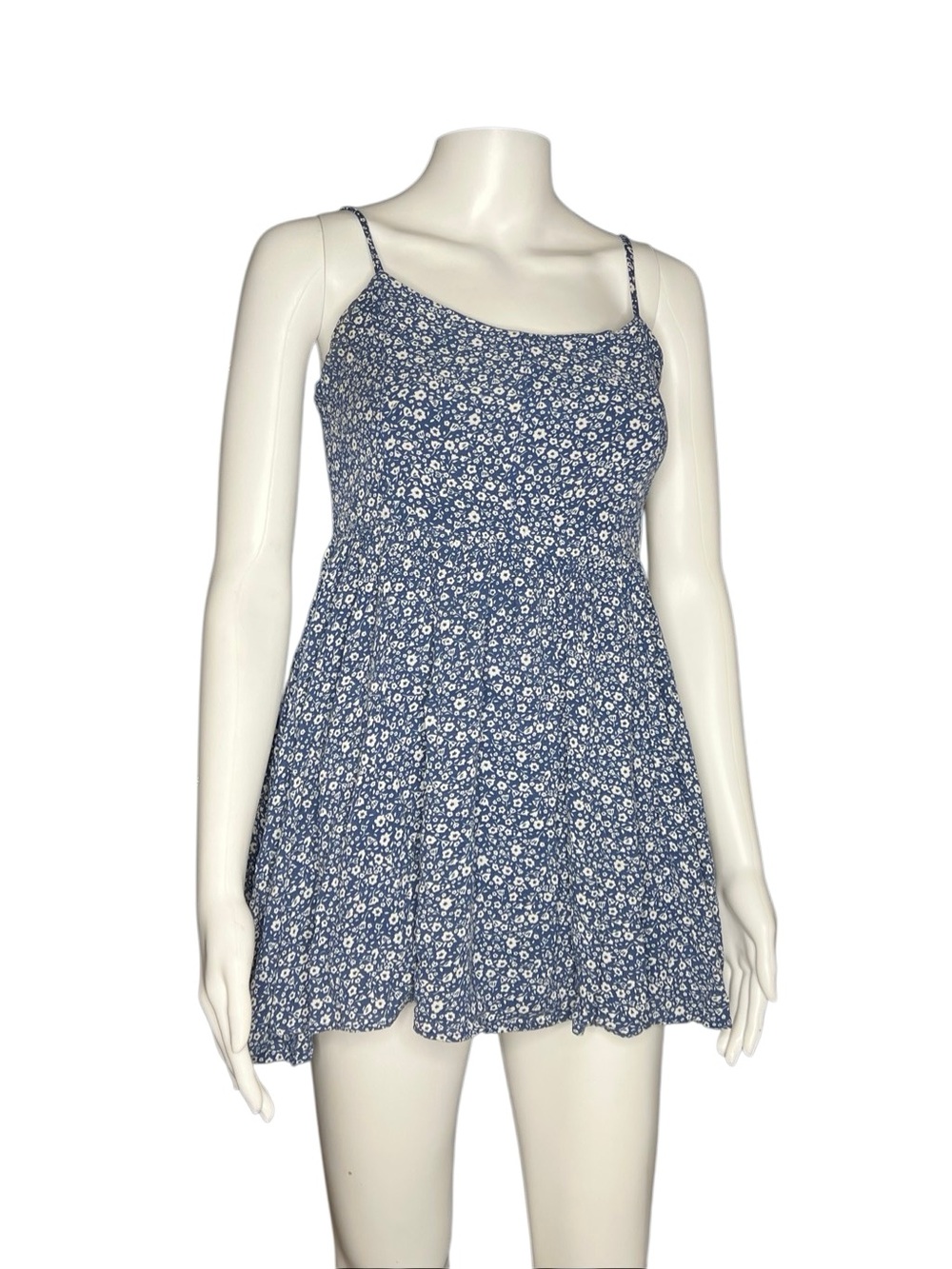 Lucca Couture Blue Floral Spaghetti Strap Sundress Size Small